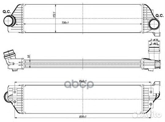 NRF 30358 интеркулер Opel Movano, Renault Mast