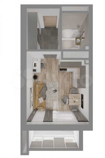 Квартира-студия, 26,2 м², 16/25 эт.