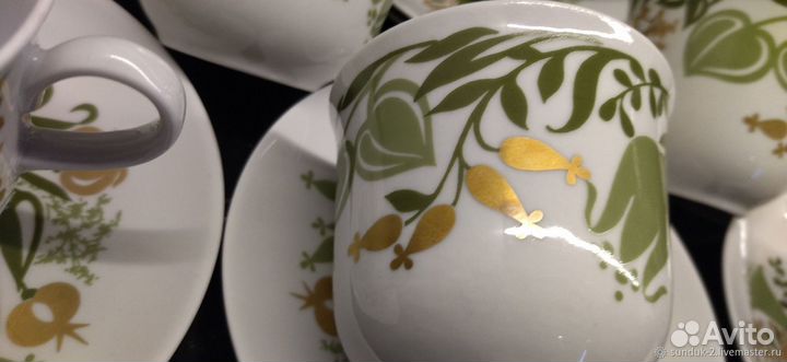 Чайно-кофейная пара 180 мл.,фарфор, германия ГДР н