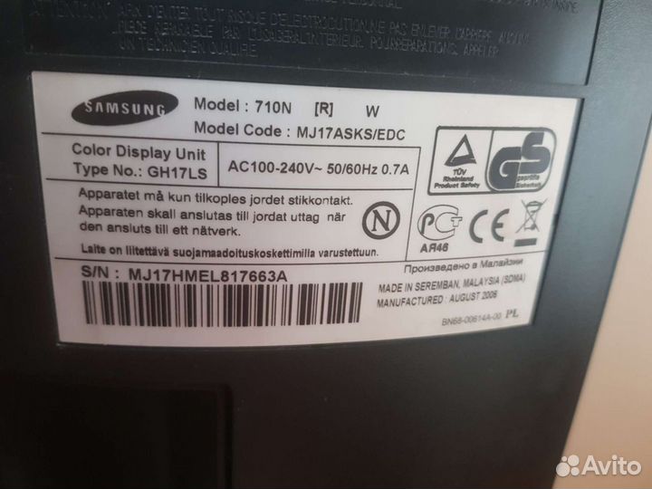 Монитор Samsung SyncMaster 710n