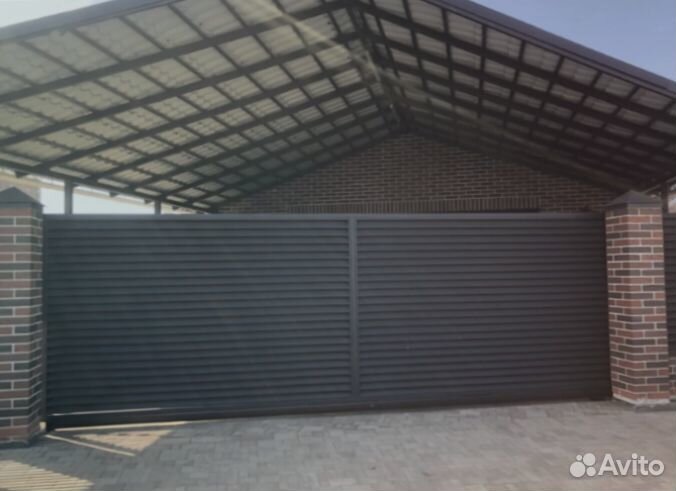 Откатные\Распашные ворота с монтажом с покраской