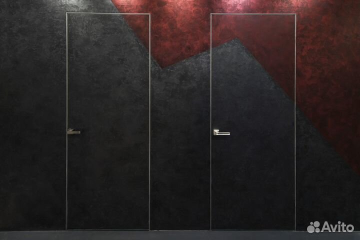 Скрытые двери с алюминиевой кромкой