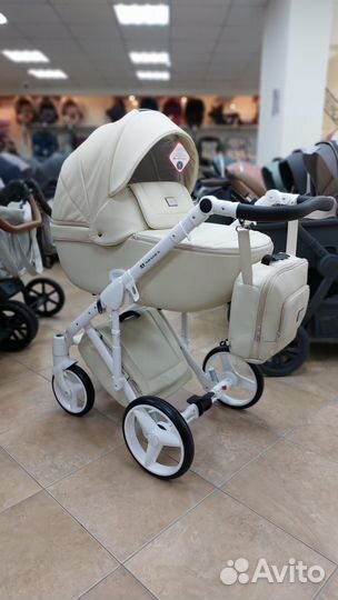 Коляска 2в1 Adamex Luciano Deluxe (бежевая)