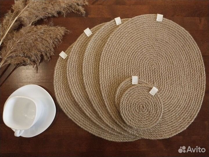 Салфетки сервировочные из джута
