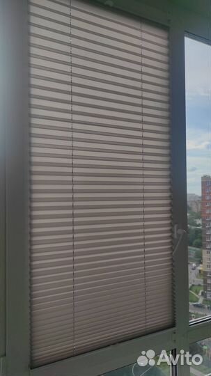 Штора плиссе 70*160 бежевая