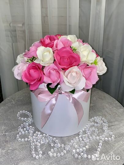 Букет из мыльных роз