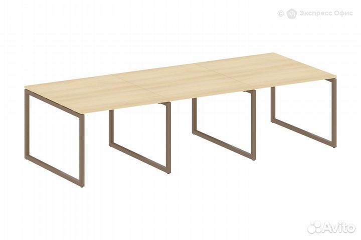 Стол для переговоров (3 столешницы) на О-образном