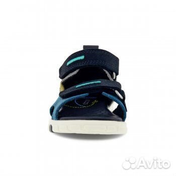 Сандалии Ecco кожаные ecco mini stride sandal (син