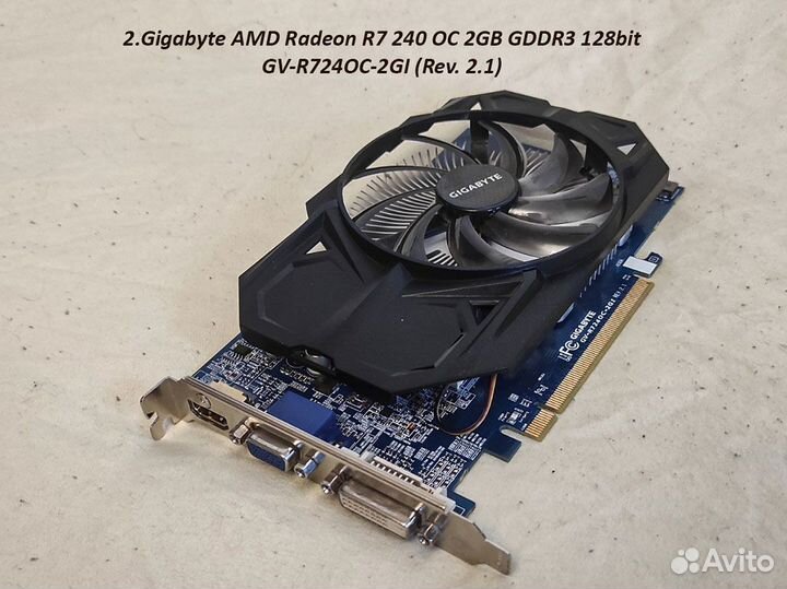 AMD Radeon R7 240 OC, HD5670, HD7570 1-2GB