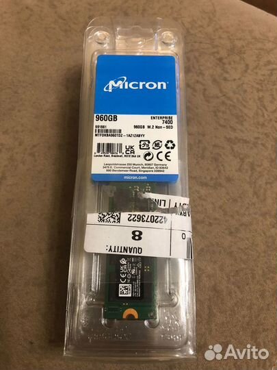 Ssd m2 nvme 1tb Micron (960gb)