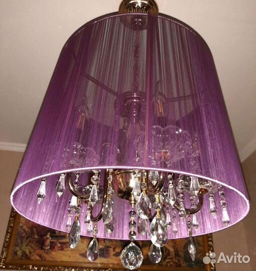 Люстра хрустальная с абажуром /32333411/5