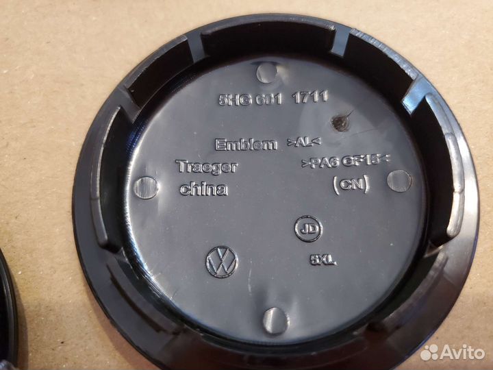 Заглушки литых дисков new black Volkswagen 66мм