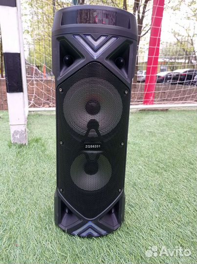 Колонка мощная ZQS 6201 большая с микрофоном