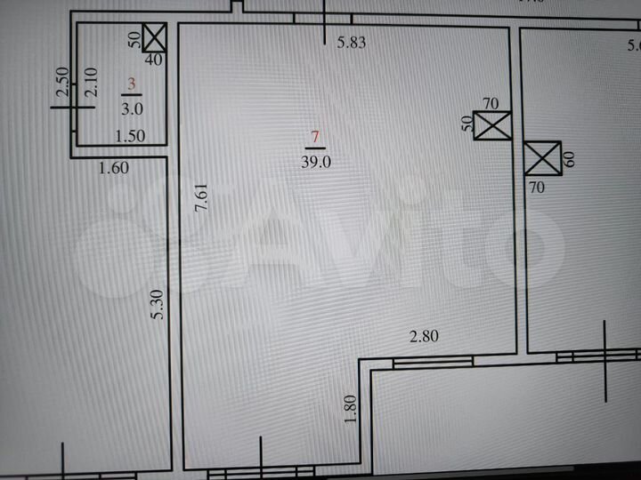 Свободного назначения, 39 м²