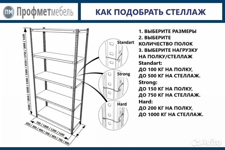 Стеллажи складские MS Hard 185 mrk