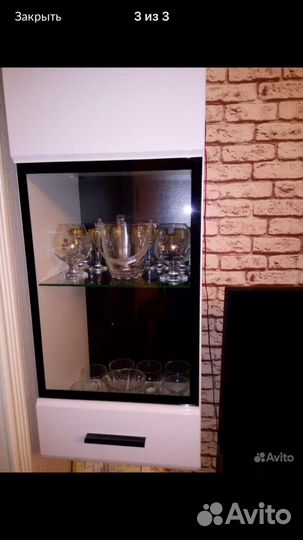 Тумба под тв белый глянец