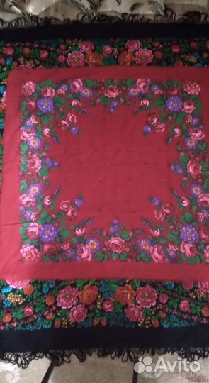 Павловопосадский платок шерсть