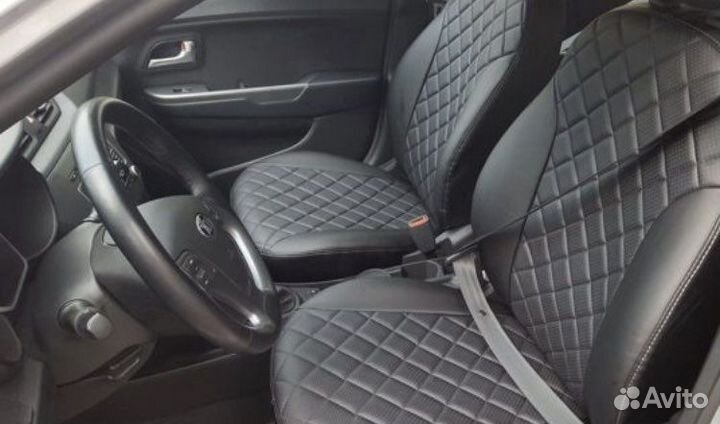 Чехлы на Kia Rio 3 (экокожа с перфорацией)