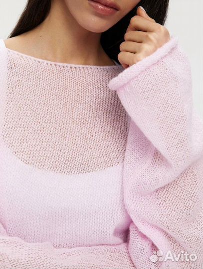 Свитер оверсайз вязаный новый женский