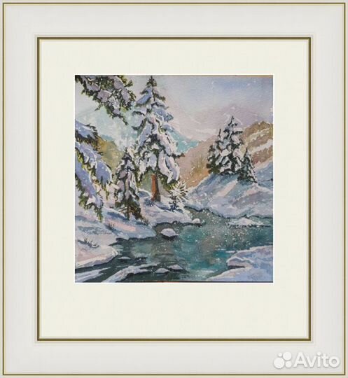 Картина акварелью Пейзаж 