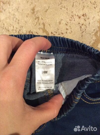 Костюм рубашка и джинсы 3-6 месяцев