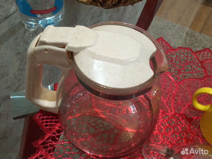 Чайник заварочный 1.2 л и бокалы 3 шт