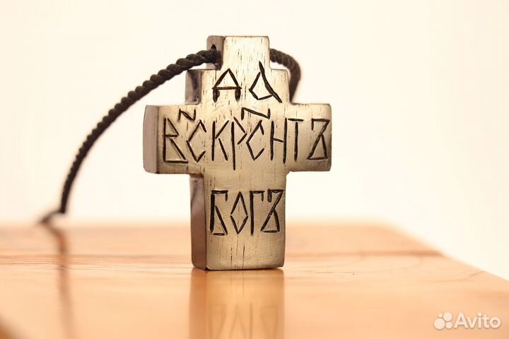 Крест нательный из древесины Эбен