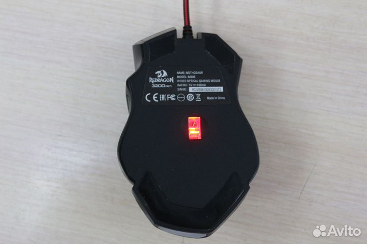 Мышь проводная Redragon Nothosaur m606