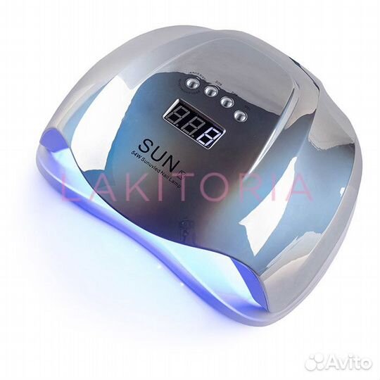 Лампа для маникюра Sun X 54 W металлик голубая сер