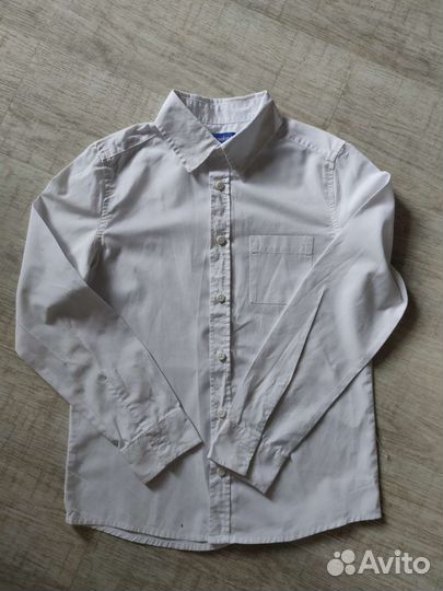 Рубашка белая для мальчика 134 рост