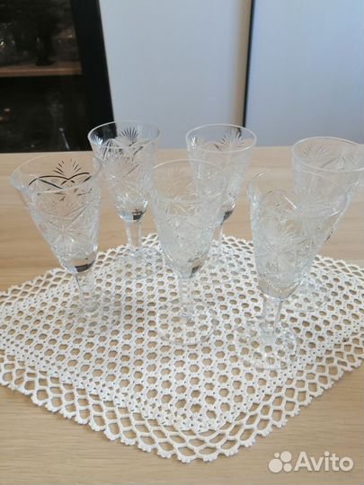Хрустальные рюмки на ножке СССР