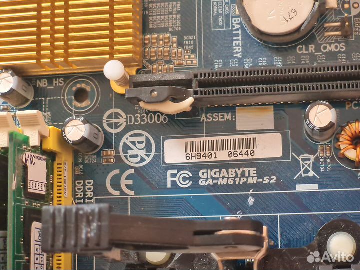 Материнская плата с процессором и видеокартой