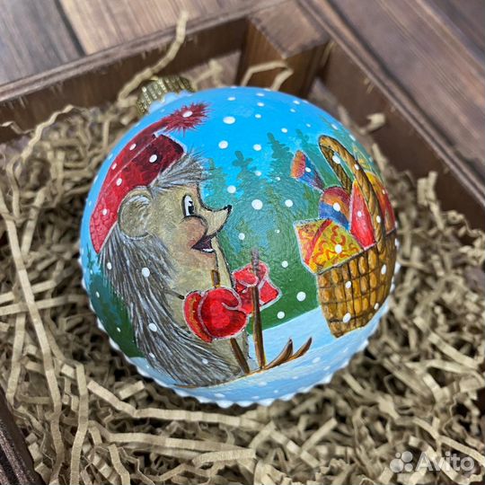 Стеклянные елочные шары ручная работа