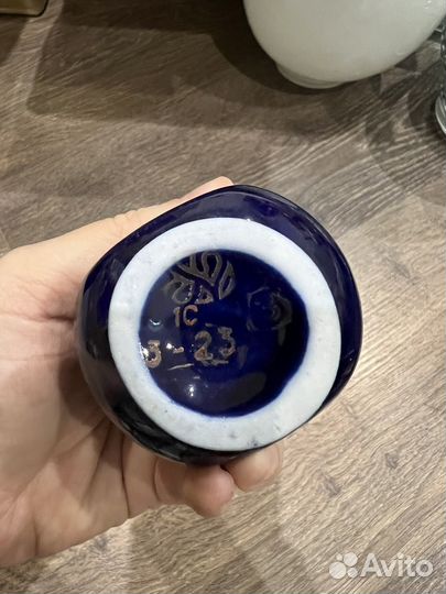 Чайница винтажная с ручной росписью СССР