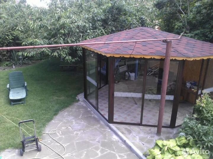 Окна в беседку