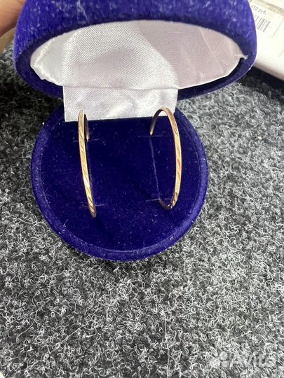 Золотые серьги кольца