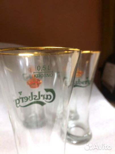 Пивные бокалы стаканы Carlsberg Невское Арсенал