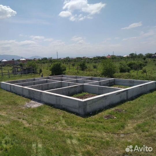 Заливка фундамента