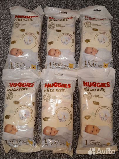Подгузники huggies elite soft 1