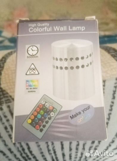 Светодиодный светильник RGB с пультом