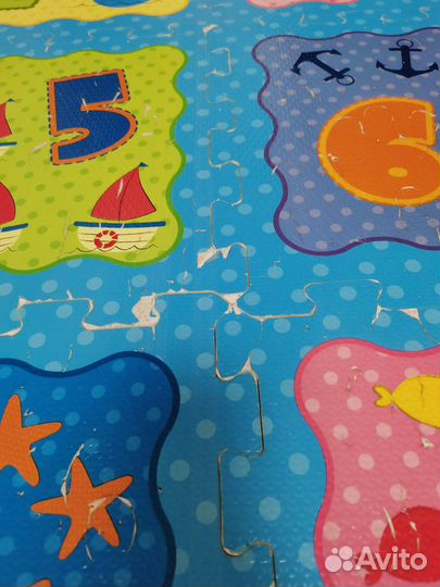 Напольный пазл детский коврик пазл мягкий 2 шт