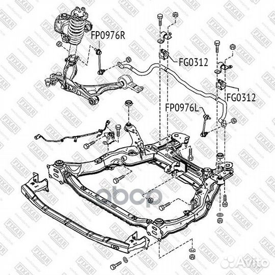 Тяга стабилизатора mazda 6 2010- FP0976R fixar