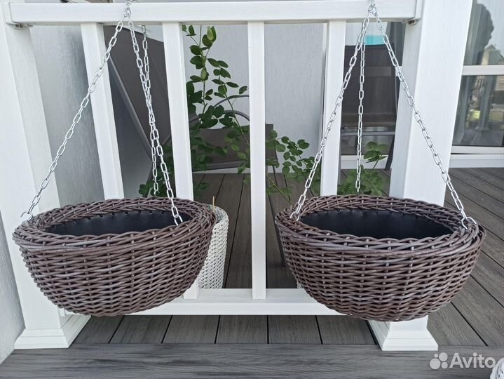 Кашпо из ротанга