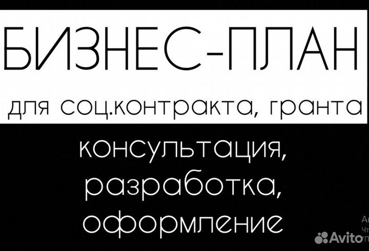 Бизнес план для соцконтракта