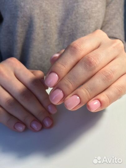 Маникюр с покрытием гель лак. Наращивание ногтей