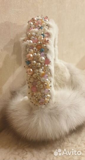 Наушники песцовые ручной работы