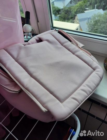 Коляска 2в1 Adamex Luciano розовая эко-кожа