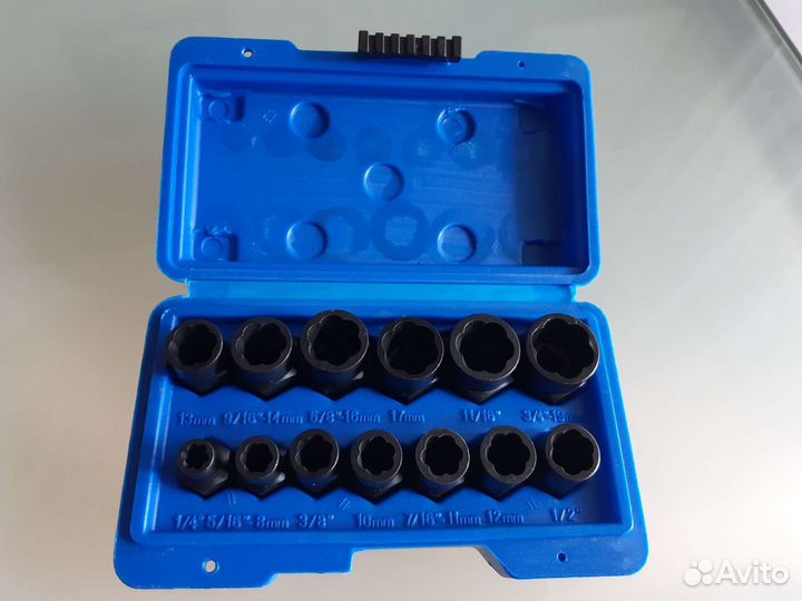 Набор головок для сорванных граней болтов и гаек