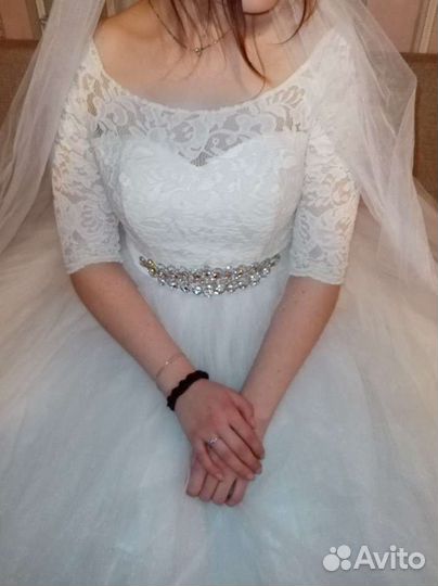 Свадебное платье 44 46 пышное