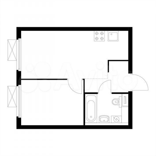 1-к. квартира, 32,4 м², 2/22 эт.